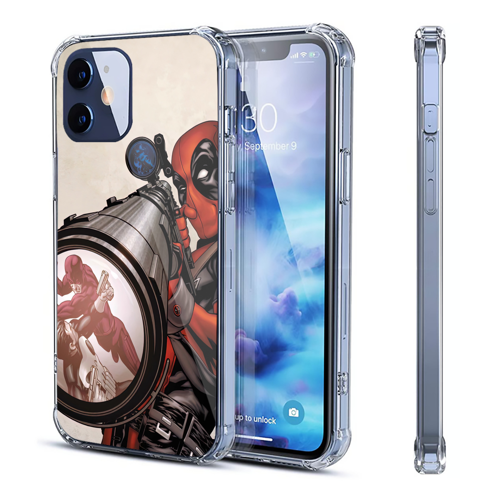 （画像用） Deadpool デッドプール 【iPhone 12シリーズ対応】透明スマホケース（クリアソフトケース）
